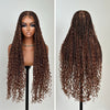 Full Lace Brown Micro Grid Knotless Braids Wig With Invisi Drawstring