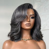 Vintage Salt and Pepper Grey Volume Layered Body Wave Side Part Wig