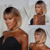Put On & Go Caramel Ombré Glueless Bangs Wig