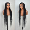 Full Lace Criss-Cross Long Box Braids Wig With Drawstring