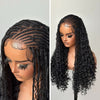 Natural Black Full Lace Braided Cornrows Wig With Baby Hair