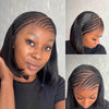 Realistic Fulani Braids Silky Straight Bob 13x4 Lace Human Hair Wig with Baby Hair
