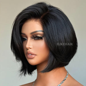 Classic & Chic Layered Cut Blowout Bob Lace Closure Glueless Wig