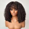 Spiral-Ended Kinky Curly Lace Closure Wig With Bangs