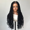 Full Lace Knotless Micro Sisterlocs Braids Bohemian Invisi Drawstring Wig