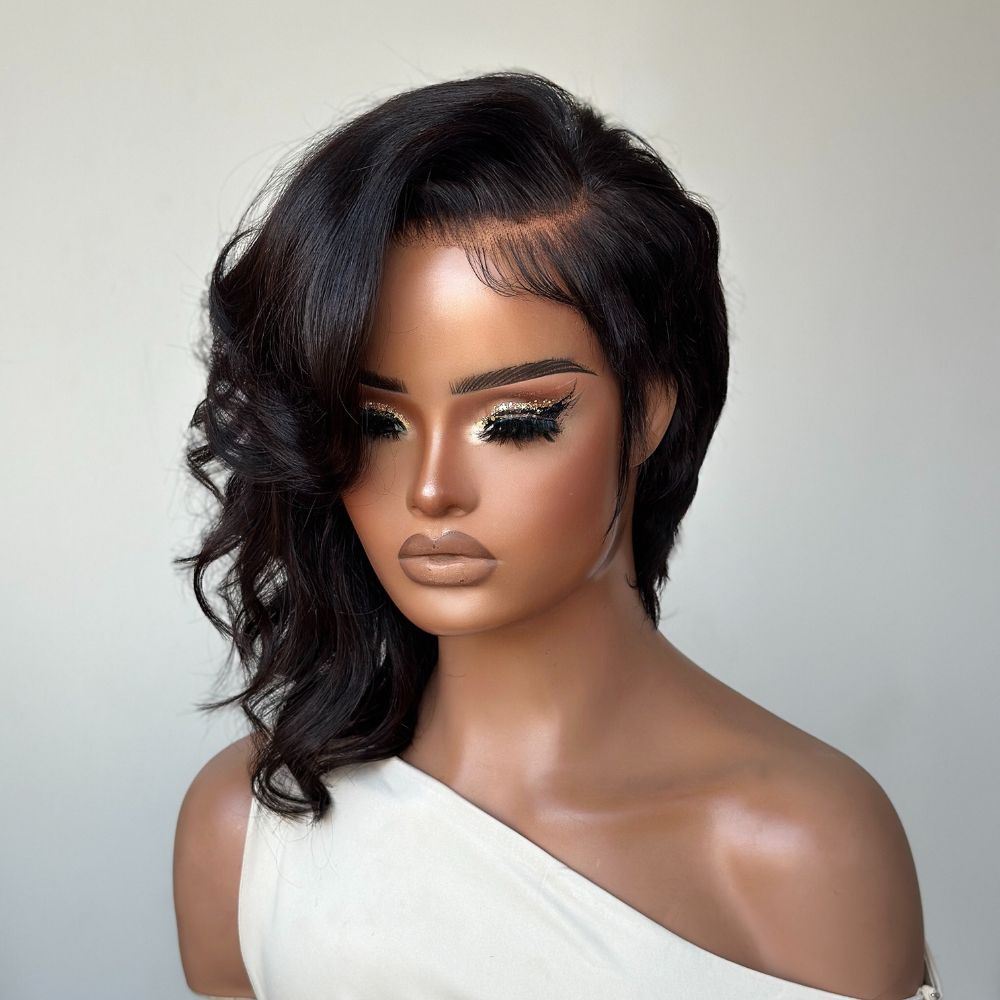 Asymmetrical Right Side Long Hair 13x4 Lace Frontal Wig