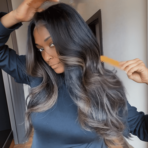 Body Wave With Blonde Highlight Layered Cut 5×5 Lace Closure Wig