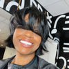 Short Layered Cut Hair With Fringe Bang 13x4 Lace Wig