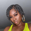 Salt and Pepper HD Full Lace Twist-out Afro Pixie Wig