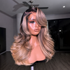 Long Layered Body Wave 7x5 Lace Closure Wig with Side-Swept Bangs