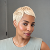 613 Golden Blonde Layered Pixie Cut 13x6 Lace Wig