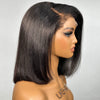 Natural Yaki Texture Blowout Bob 13X4 HD Lace Front Kinky Edges Wig