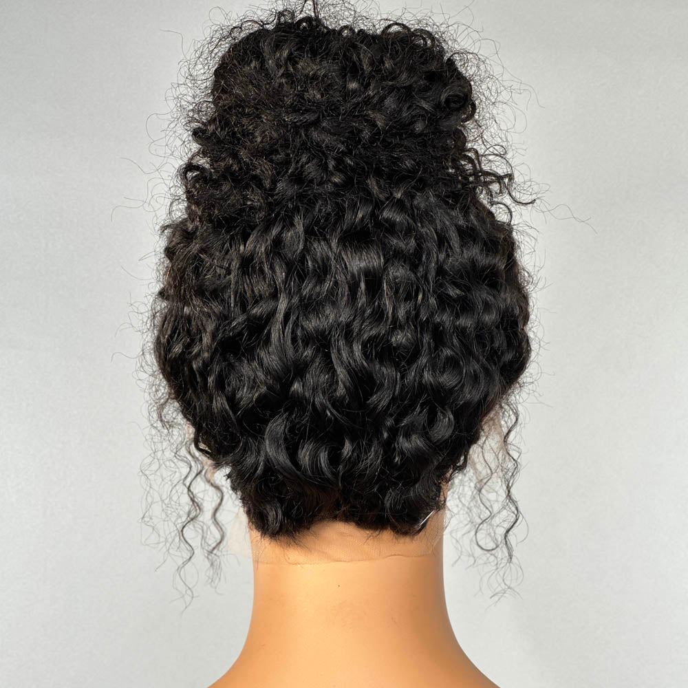 
            
                Load image into Gallery viewer, Kinky Edge Hairline Curly Lace Front Wig 180% Density
            
        