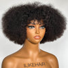 Best Beginner Afro Kinky Curly Human Hair Wig With Bangs