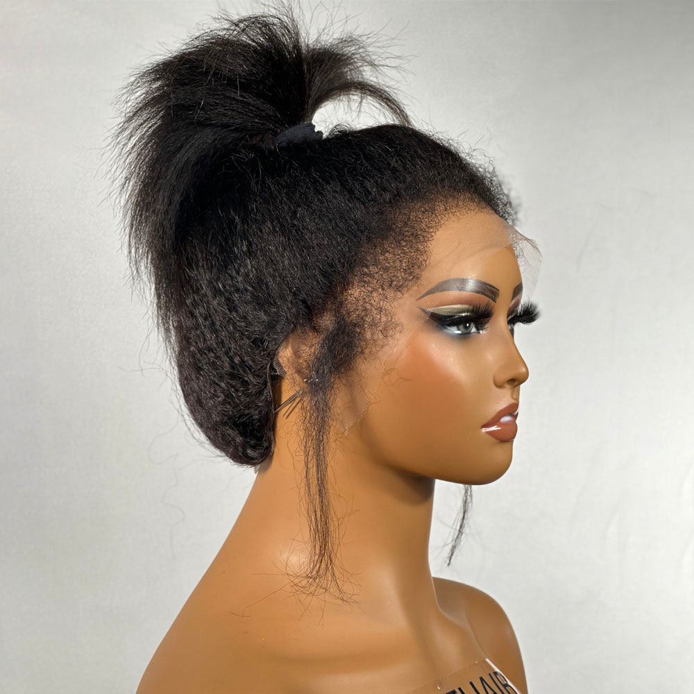 
            
                Load image into Gallery viewer, Summer Trends Messy High Ponytail Kinky Edges 13x4 Lace Front Wig
            
        