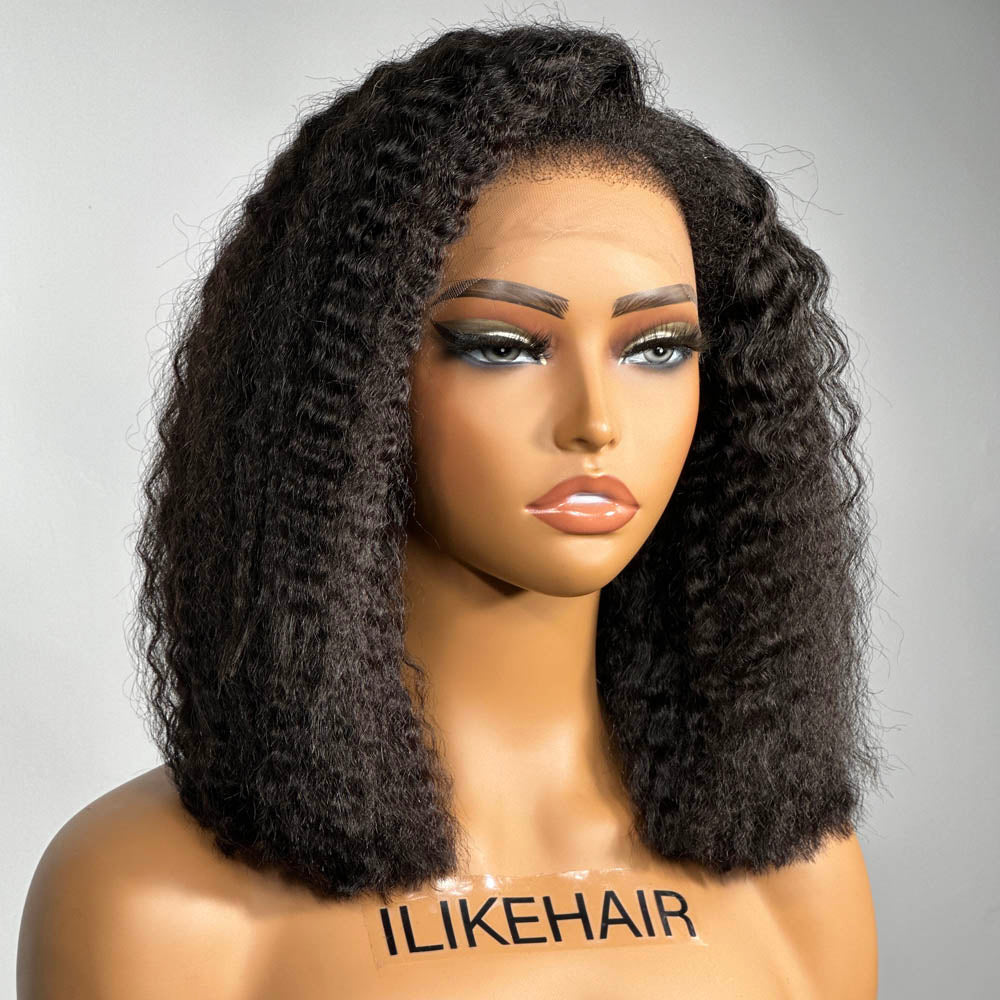 Flowy Bohemian Curly Hair With Kinky Edges 13x4 HD Lace Front Wig