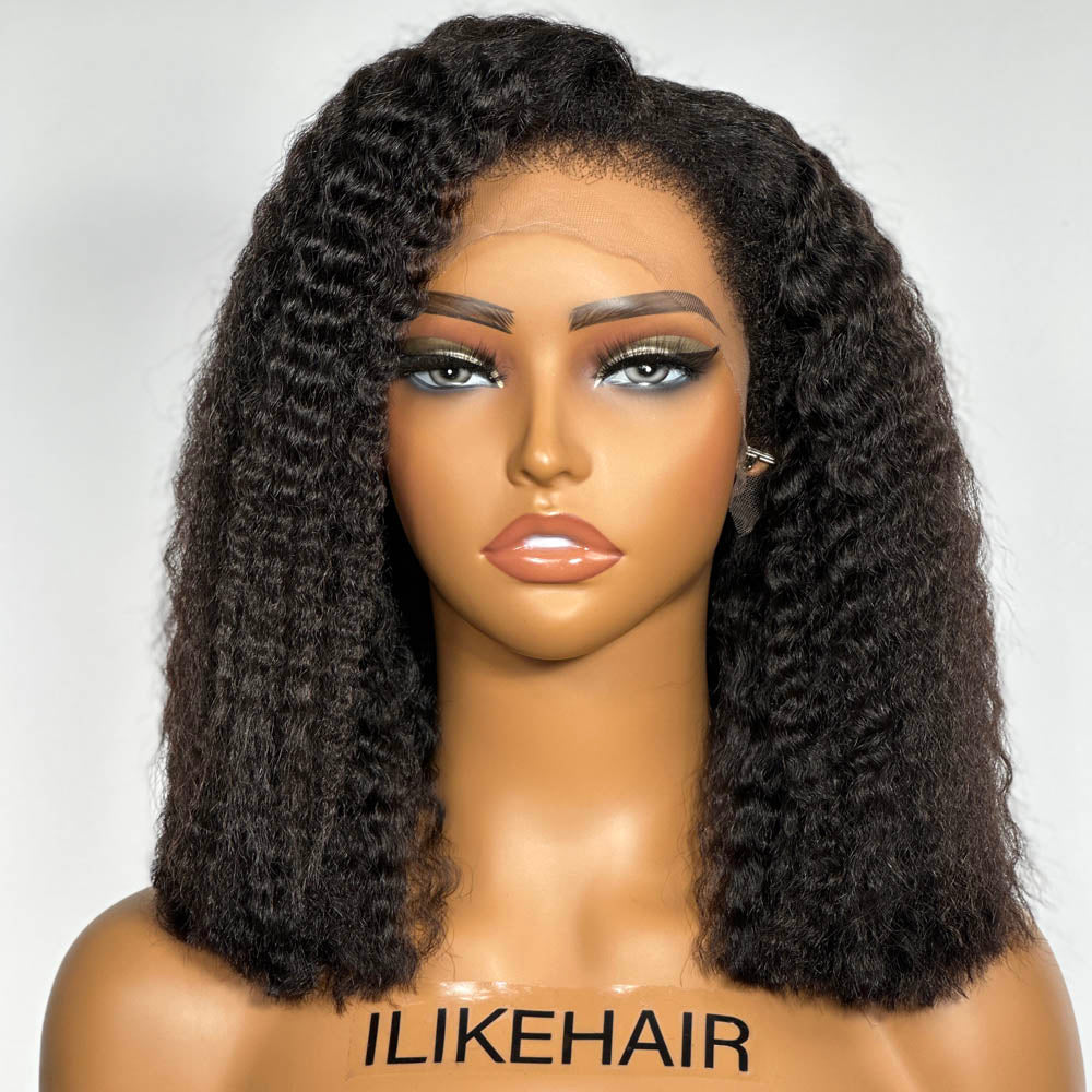 Flowy Bohemian Curly Hair With Kinky Edges 13x4 HD Lace Front Wig