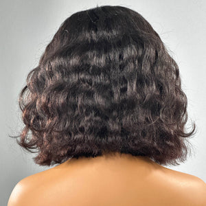 Short Curly Bob Human Hair 5x5 Pre Cut HD Lace Kinky Edges Wig
