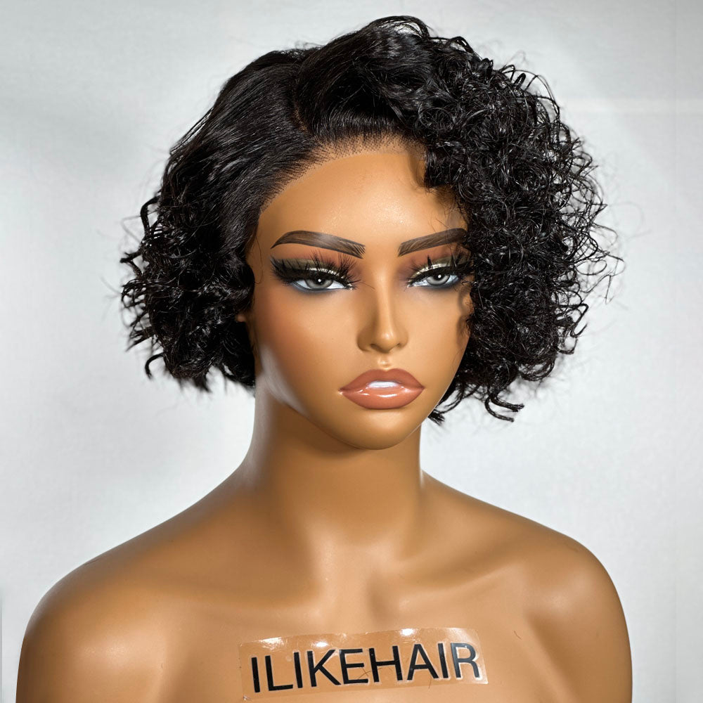 
            
                Load image into Gallery viewer, Summer Vibes Bouncy Curly Pixie Cut Hair 5x5 Lace Closure Wig
            
        