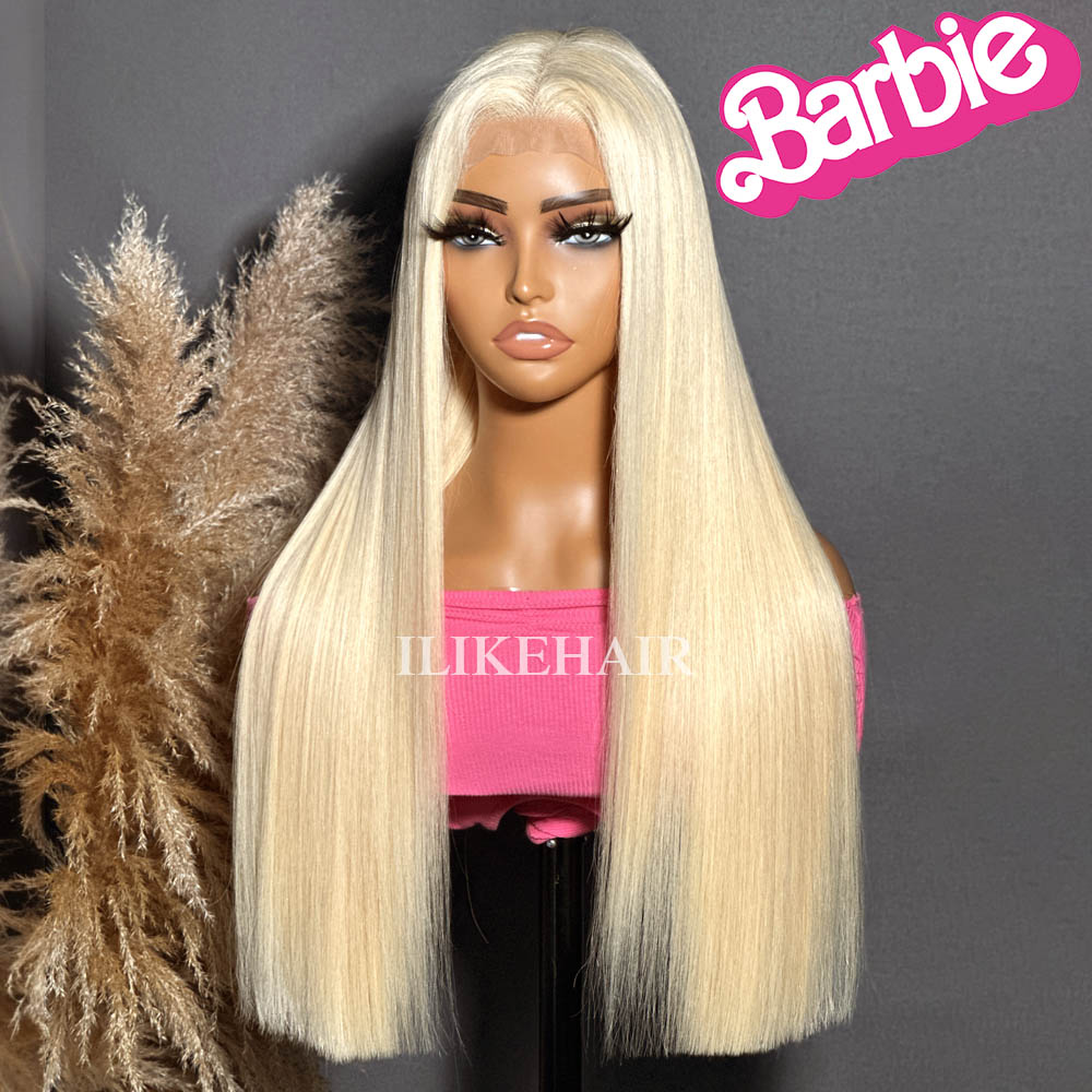 Silky Straight Blonde 613 Frontal Lace Human Hair Wig