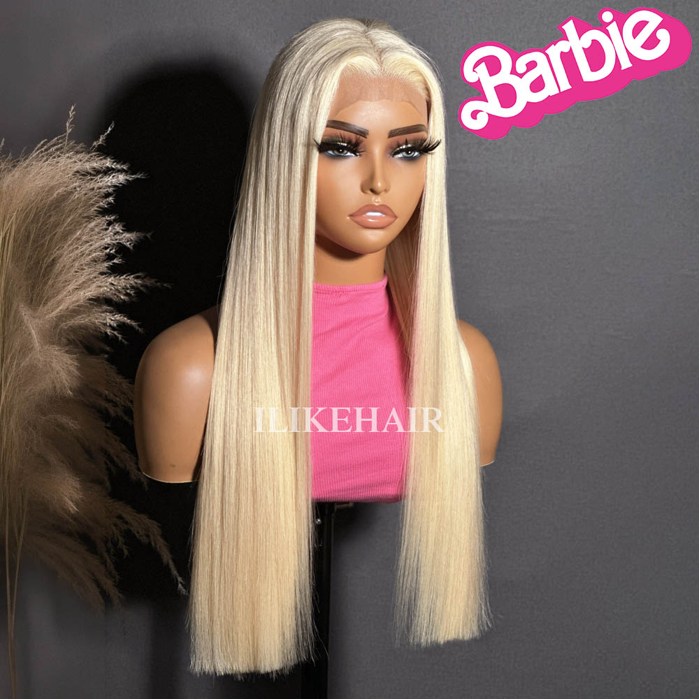 Silky Straight Blonde 613 Frontal Lace Human Hair Wig