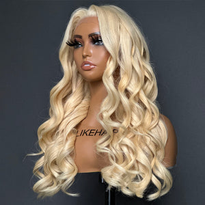 
            
                Load image into Gallery viewer, Body Wave Blonde 613 Frontal Lace Human Hair Wig
            
        