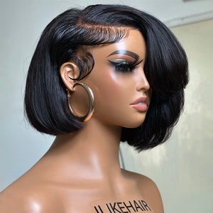 
            
                Load image into Gallery viewer, Deep Side Part Layered Bob 5x5 Lace Closure Wig
            
        