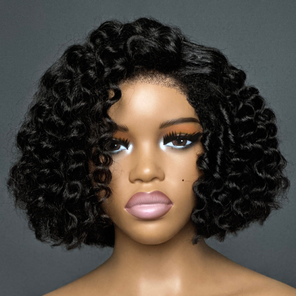 Wear & Go Wand Curls With Kinky Edges 5x5 Pre Cut HD Lace Bob Wig