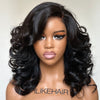 Put on & Go Layered Wavy With Side Bangs 5x5 Lace Closure Wig
