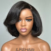 Natural Black Human Hair Bob Glueless 13x4 Lace Front Wigs
