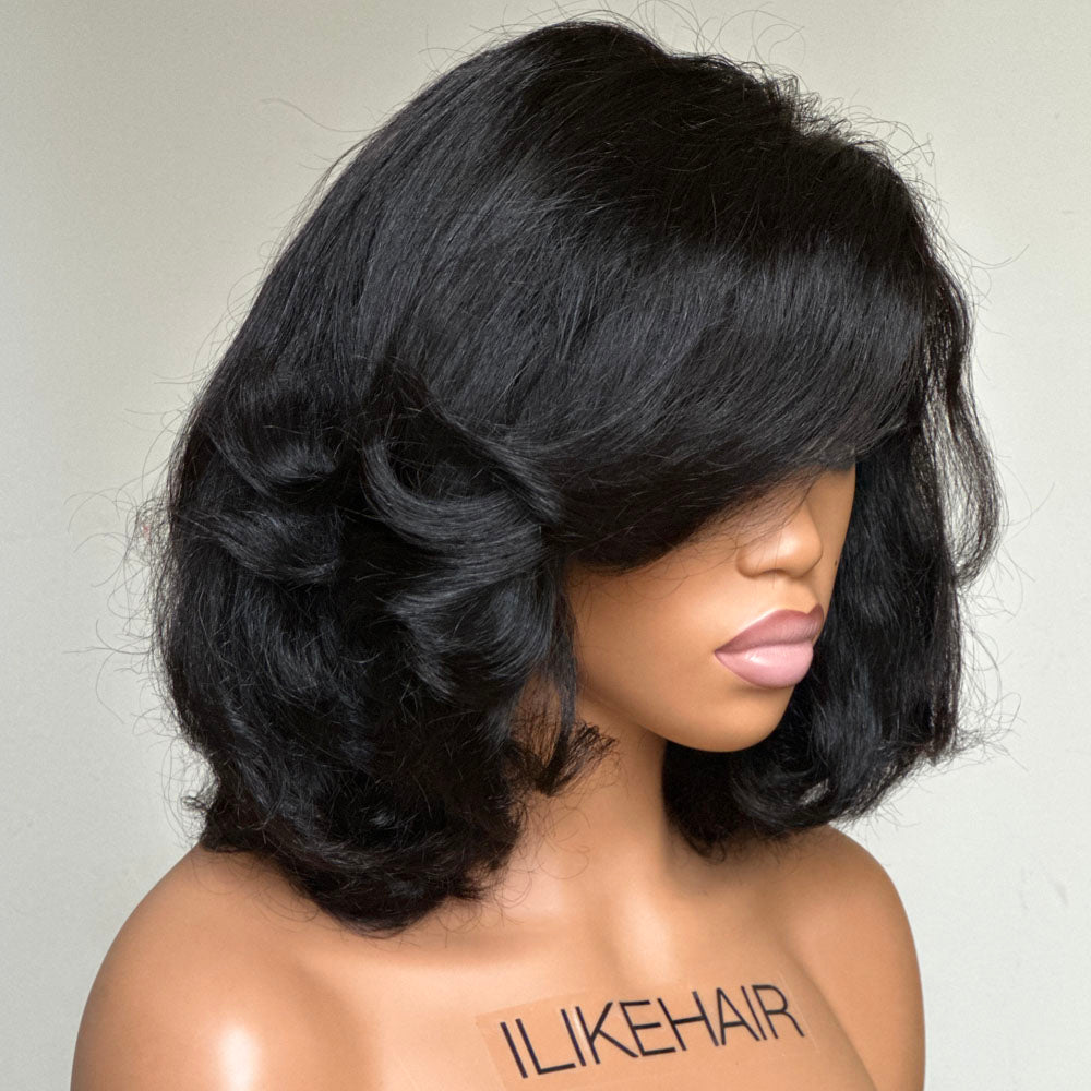 
            
                Load image into Gallery viewer, Natural Deep Side Part Bob 13x4 Lace Front Wig
            
        