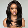Glueless Shaggy Layered Cut With Side-swept Bangs 5x5 Lace Closure Wig