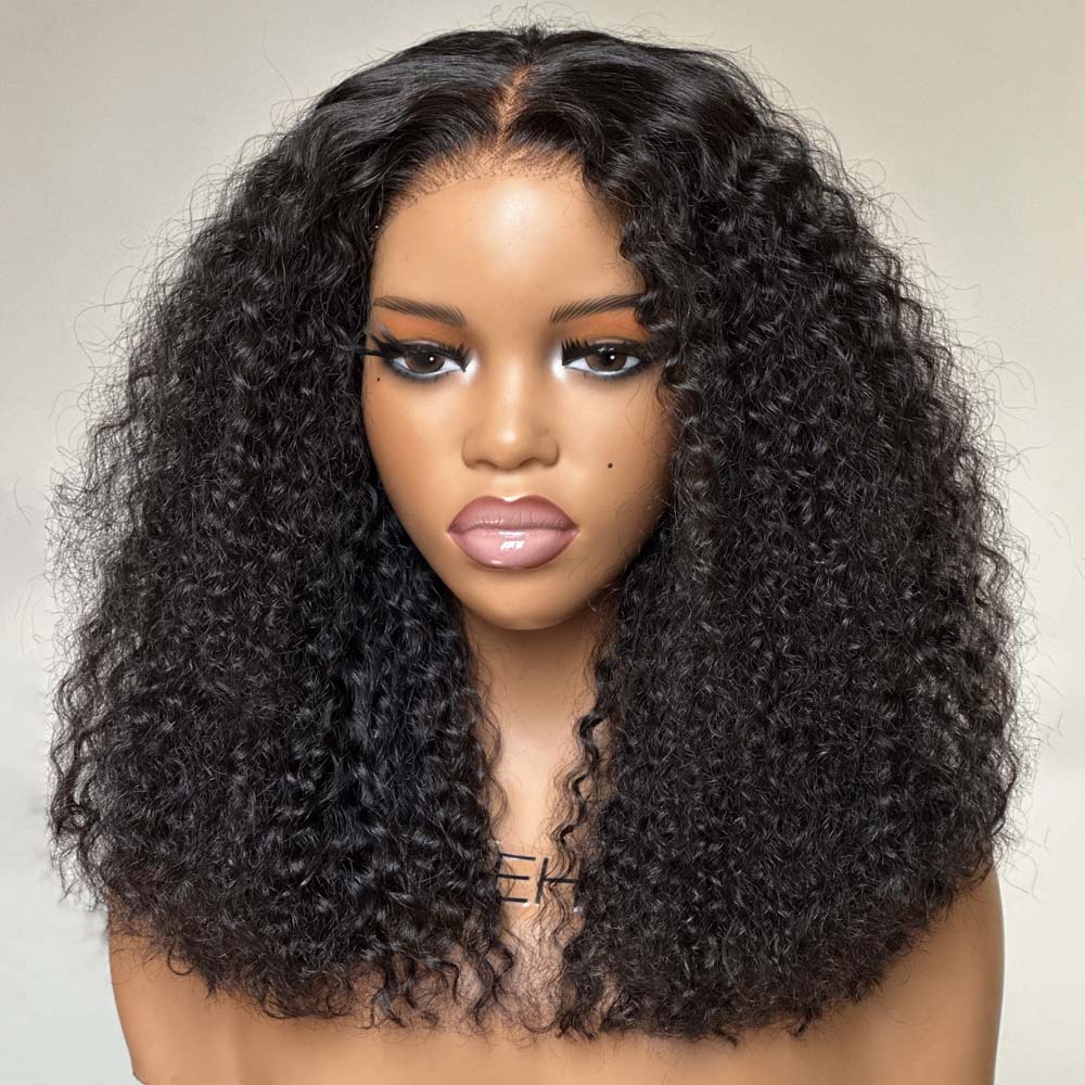 Deep Curly Bob Human Hair 5x5 Lace Closure Wig