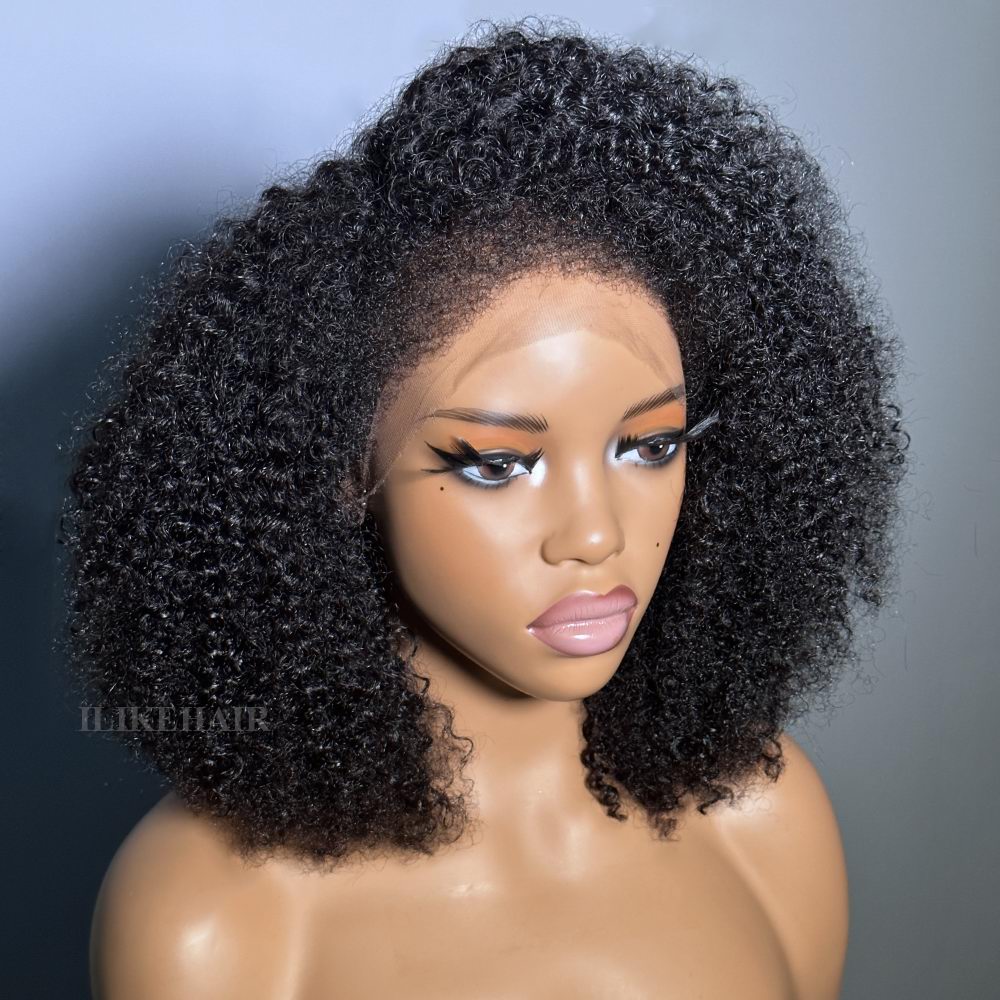 4c Hybrid Hairline Kinky Coily 13x4 HD Lace Frontal Wig