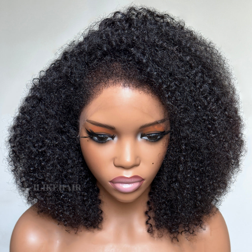 4c Hybrid Hairline Kinky Coily 13x4 HD Lace Frontal Wig