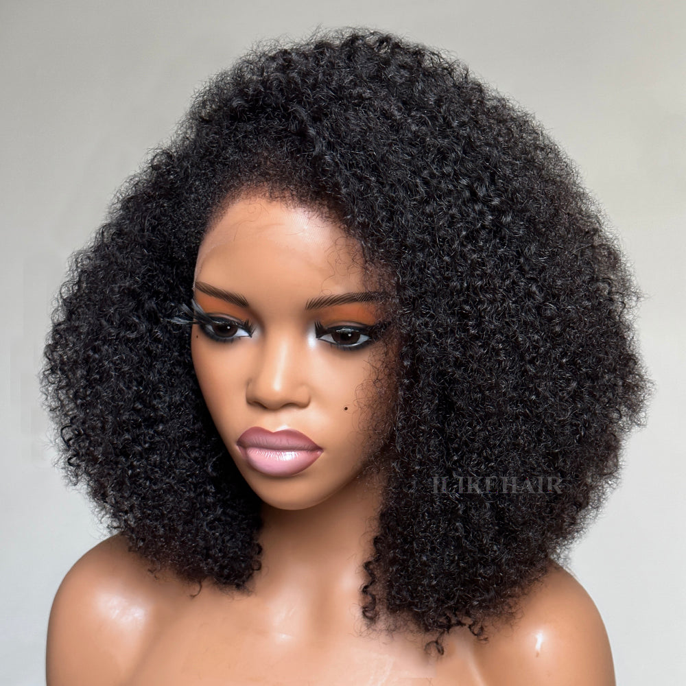 4c Hybrid Hairline Kinky Coily 13x4 HD Lace Frontal Wig