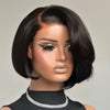Glueless Short Layered Deep Side Part Bob Lace Wig Clearance