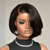 Glueless Short Layered Deep Side Part Bob Lace Wig Clearance