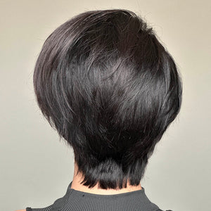 Boss Lady Side Part Layered Pixie Cuts 13x4 Frontal Lace Wig