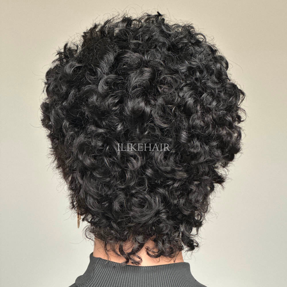 Boss Lady Short Pixie Cut Curly 13x2 Lace Front Wig