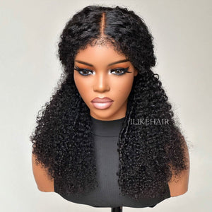 Hybrid Hairline Coily Curls 9x4 HD Lace Glueless Wig