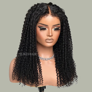 3a Hybrid Hairline Finger Coily 9x4 HD Lace Glueless Wig