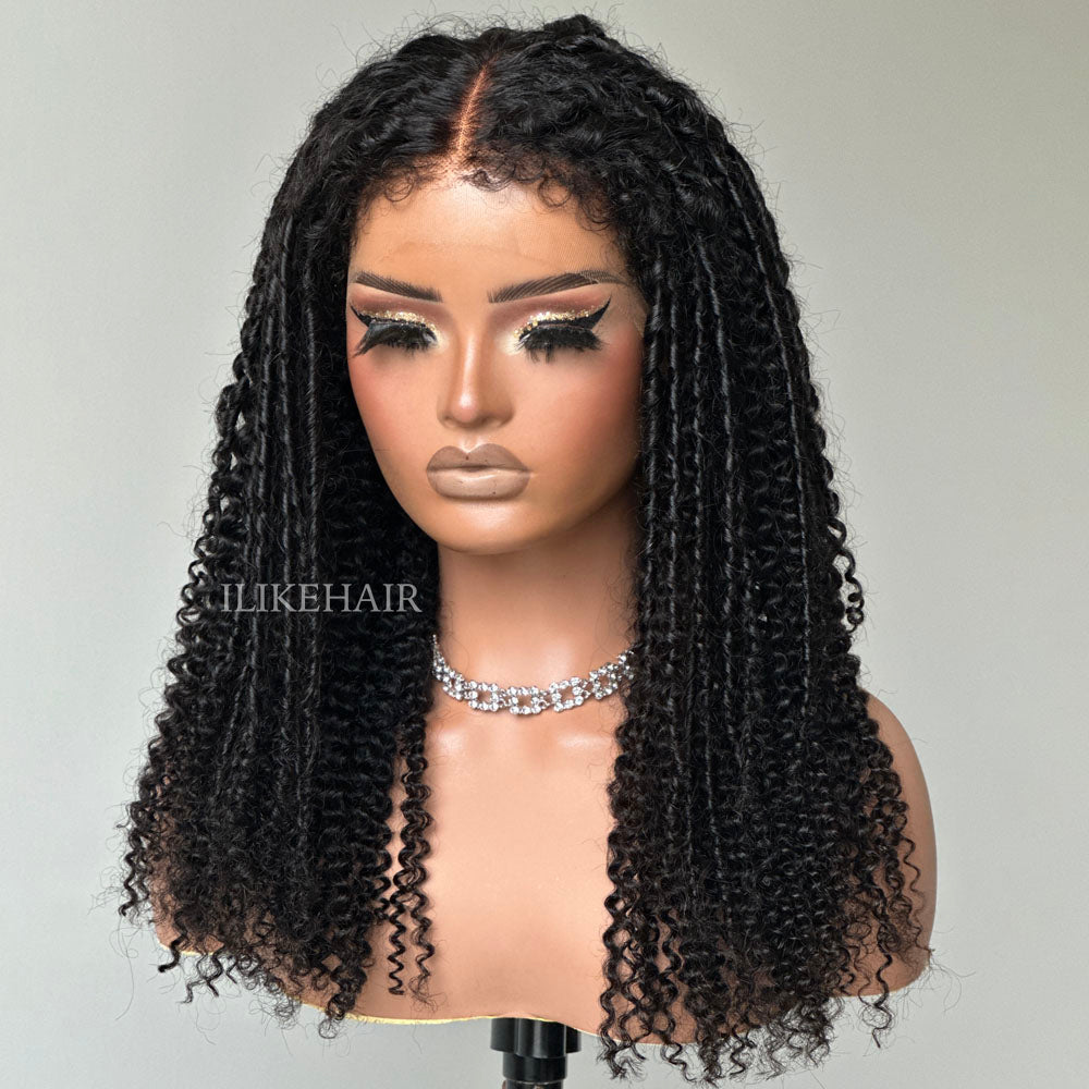 3a Hybrid Hairline Finger Coily 9x4 HD Lace Glueless Wig