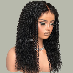 3a Hybrid Hairline Finger Coily 9x4 HD Lace Glueless Wig