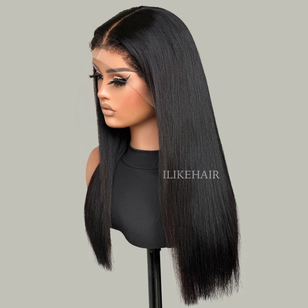 Silky Straight With Hybrid Hairline  HD Lace Ventilated Wig