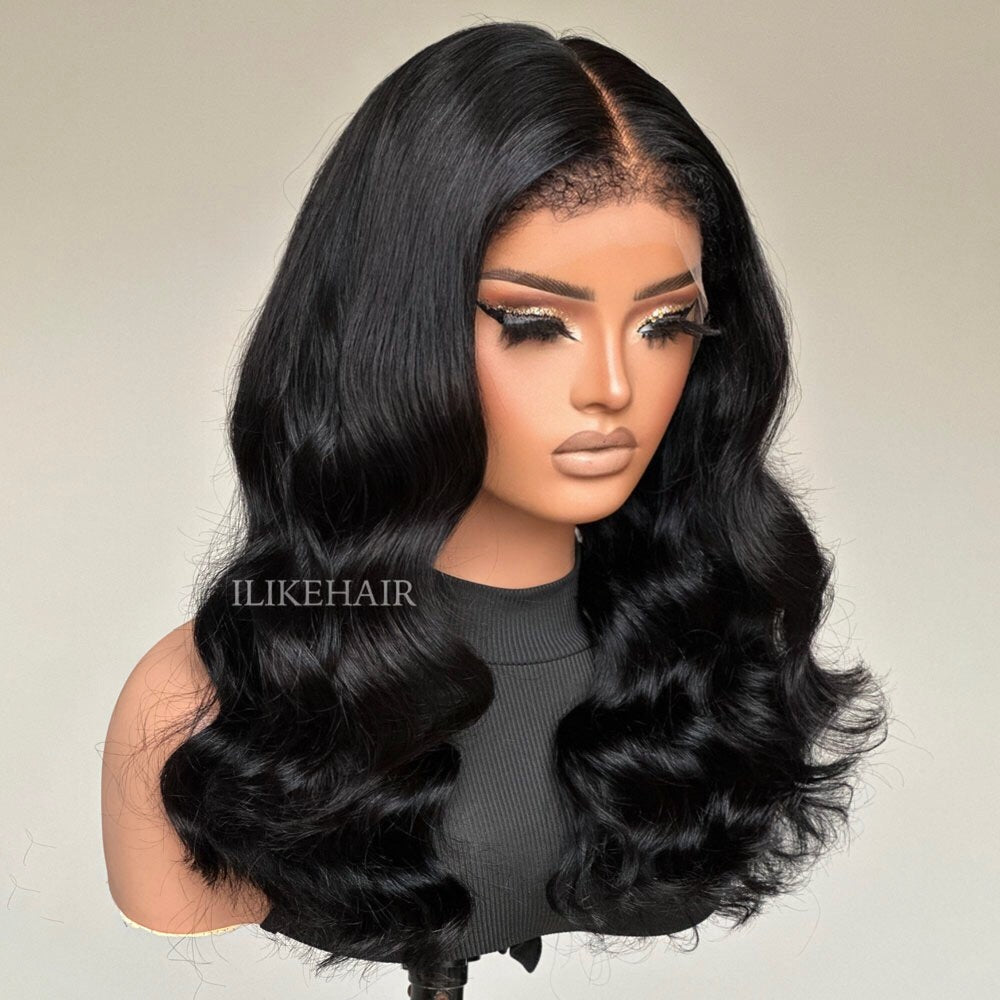 Body Wave With Hybrid Hairline HD Lace Ventilated Wig