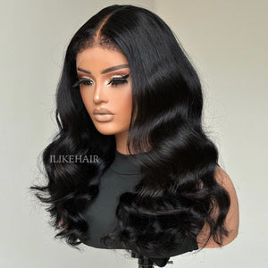 Body Wave With Hybrid Hairline HD Lace Ventilated Wig