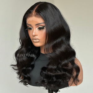 Body Wave With Hybrid Hairline HD Lace Ventilated Wig