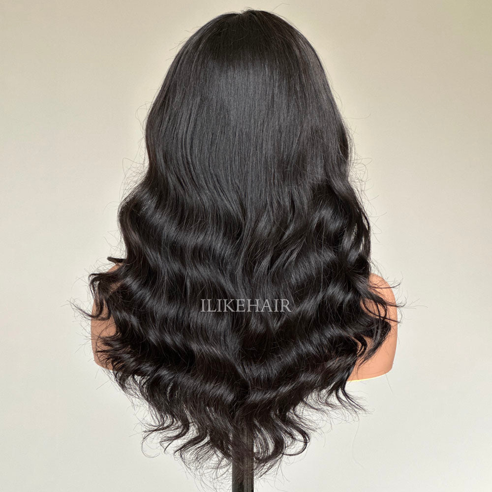 Body Wave With Hybrid Hairline HD Lace Ventilated Wig