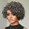 Put On & Go Salt And Pepper Layered Pixie Curly Wig